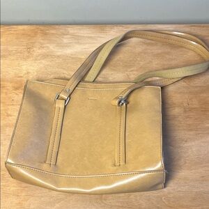 Mondani Tan Satchel Style Vegan Leather Bag